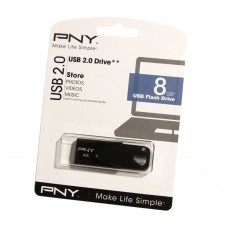 USB Flash Drive 8Gb PNY Attache4 Black / FD8GBATT4-EF