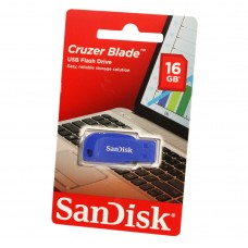 USB Flash Drive 16Gb SanDisk Cruzer Blade, Blue Electric (SDCZ50C-016G-B35BE)