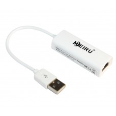 Мережевий адаптер USB <-> Ethernet, Meiru, White, 10/100 Mbps Atcom (Mac, Windows 7)(7806)