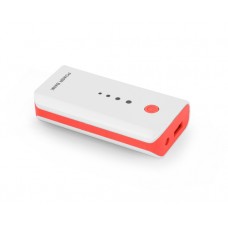 Универсальная мобильная батарея 5200 mAh, Esperanza, White/Red (EMP104WR)