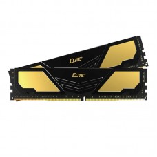 Память 16Gb x 2 (32Gb Kit) DDR4, 2400 MHz, Team Elite Plus, Gold/Black (TPD432G2400HC16DC01)