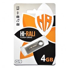 USB Flash Drive 4Gb Hi-Rali Shuttle series Silver, HI-4GBSHSL