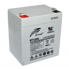 Батарея для ДБЖ 12В 5.5Ач AGM Ritar RT1255 / 12V 5.5Ah / 90х70х107 мм