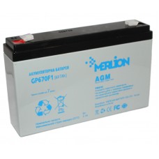 Батарея для ИБП 6В 7Ач Merlion, GP670F1, 151х35х97 мм