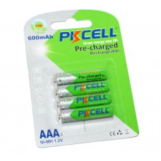 Аккумулятор AAA, 600 mAh, PKCELL, 4 шт, 1.2V, Pre-charged, Blister (546159)