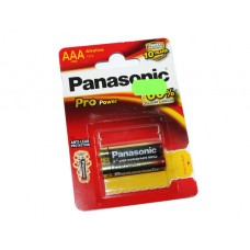 Батарейка AAA (LR03), щелочная, Panasonic Pro Power, 2 шт, 1.5V, Blister (LR03XEG/2BPR)