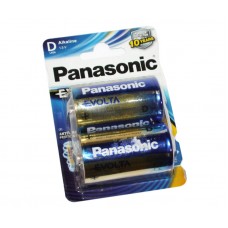 Батарейка D (LR20), щелочная, Panasonic Evolta, 2 шт, 1.5V, Blister (LR20EGE/2BP)