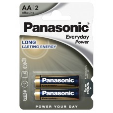 Батарейка AA (LR6), щелочная, Panasonic Everyday Power, 2 шт, 1.5V, Blister (LR6REE/2BR)