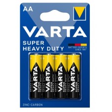 Батарейка AA (R6), солевая, Varta Super Heavy Duty, 4 шт, 1.5V, Blister (02006101414)