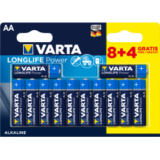Батарейка AA (LR6), лужна, Varta Longlife Power, 12 шт, 1.5V, Blister (04906121472)