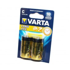 Батарейка C (LR14), щелочная, Varta LongLife, 2 шт, 1.5V, Blister (04114101412)