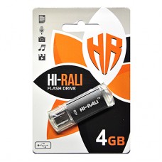 USB Flash Drive 4Gb Hi-Rali Rocket series Black, HI-4GBVCBK
