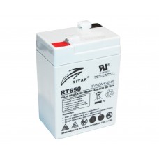 Батарея для ИБП 6В 5.0Ач Ritar RT650 / 6V 5.0Ah / 70х47х107 мм (RT650)