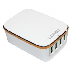 Сетевое зарядное устройство LDNIO, White, 4xUSB, 4.4A (A4404)