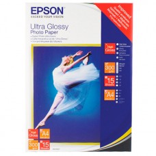 Фотопапір Epson, глянсовий, A4, 300 г/м², 15 арк, Ultra Series (C13S041927)