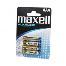 Батарейка AAA (LR03), лужна, Maxell, 4 шт, 1.5V, Blister (MN2400)