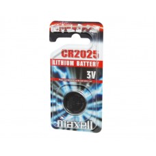 Батарейка CR2025, літієва, Maxell, 5 шт, 3V, Blister (MXBCR20251)