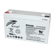 Батарея для ДБЖ 6В 10Ач AGM Ritar RT6100, 6V 10Ah, 151х50х100 мм