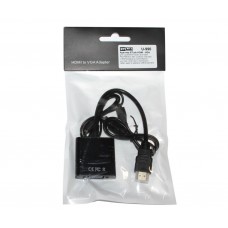 Адаптер HDMI (M) - VGA (F), STLab, Black, 20 см, аудіокабель (U-990)