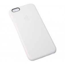 Накладка силіконова для смартфона Apple iPhone 6, прогумована, під шкіру, White