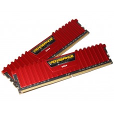 Пам'ять 8Gb x 2 (16Gb Kit) DDR4, 3200 MHz, Corsair Vengeance LPX, Red (CMK16GX4M2B3200C16R)