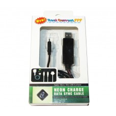 Кабель USB <-> microUSB, Black, 1 м, індикація зарядки, плоский