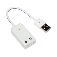 Звукова карта USB 2.0, 7.1, Dynamode C-Media 108, White, 90 дБ, Box (USB-SOUND7-WHITE)