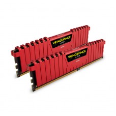 Пам'ять 8Gb x 2 (16Gb Kit) DDR4, 2400 MHz, Corsair Vengeance LPX, Red (CMK16GX4M2A2400C16R)