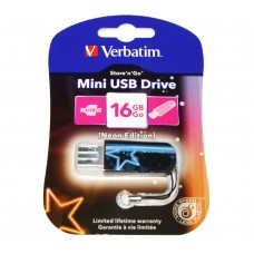 USB Flash Drive 16Gb Verbatim Store'N'Go Mini Neon Blue / 49395