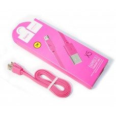 Кабель USB <-> microUSB, Hoco X5 Bamboo, 1 м, Pink