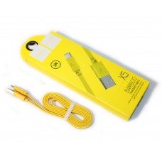 Кабель USB <-> USB Type-C, Hoco X5 Bamboo, Yellow, 1 м
