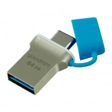 USB 3.0 / Type-C Flash Drive 64Gb Goodram ODD3, Blue/Silver (ODD3-0640B0R11)