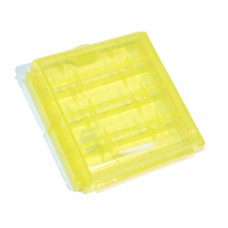 Кейс пластиковый, универсальный, для элементов AA (4-ех шт), Yellow