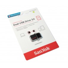 USB 3.0 Flash Drive 16Gb SanDisk Ultra OTG Black/ SDDD2-016G-GAM46