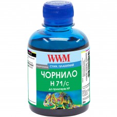 Чорнило WWM HP 711, Cyan, 200 мл, водорозчинне (H71/C)