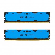 Пам'ять 4Gb x 2 (8Gb Kit) DDR4, 2400 MHz, Goodram IRDM, Blue (IR-B2400D464L15S/8GDC)
