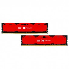 Память 4Gb x 2 (8Gb Kit) DDR4, 2400 MHz, Goodram IRDM, Red (IR-R2400D464L15S/8GDC)