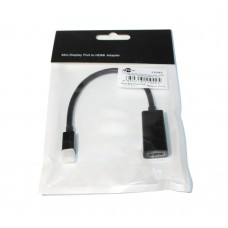 Адаптер Mini DisplayPort (M) - HDMI (F), Atcom, Black, 10 см (11042)