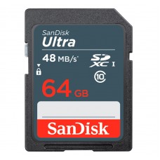 Карта пам'яті SDXC, 64Gb, Сlass10 UHS-I, SanDisk R48MB/s Ultra (SDSDUNB-064G-GN3IN)