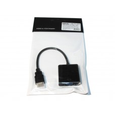 Адаптер HDMI (M) - VGA (F), STLab, Black, 20 см (U-990 Pro BTC)