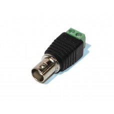 Роз'єм для підключення живлення BNC(F) з клемами під кабель (Black Plug)