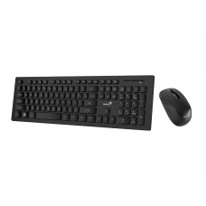 Комплект бездротовий Genius SlimStar 8008 Black, Ukr USB (клавіатура+миша)