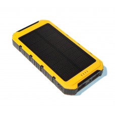 Универсальная мобильная батарея 8000 mAh, Power Bank, Black/Yellow, Solar (4238)