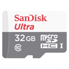 Карта памяти microSDHC, 32Gb, Class10 UHS-I, SanDisk R80MB/ Ultra, без адаптера (SDSQUNS-032G-GN3MN)