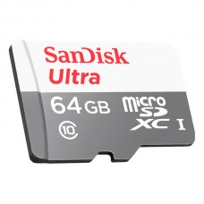 Карта пам'яті microSDXC, 64Gb, Class10 UHS-I, SanDisk Ultra, без адаптера (SDSQUNS-064G-GN3MN)