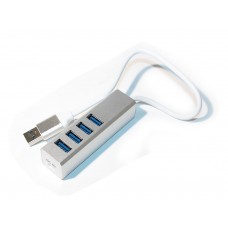 Концентратор USB 3.0, 4 ports, White, алюмінієвий (YT-3H4A)