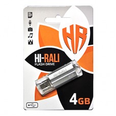 USB Flash Drive 4Gb Hi-Rali Corsair series Silver, HI-4GBCORSL