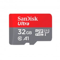 Карта памяти microSDHC, 32Gb, Class10 UHS-I, SanDisk Ultra, 98MB/s+SD адаптера (SDSQUAR-032G-GN6MA)
