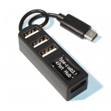 Концентратор USB Type-C, 4 ports, Black, 480 Mbps (YT-HTCP3101/4)