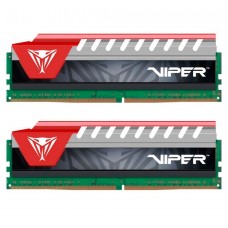 Память 4Gb x 2 (8Gb Kit) DDR4, 2800 MHz, Patriot Viper Elite, Grey/Red (PVE48G280C6KRD)